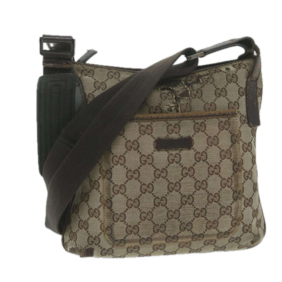 GUCCI GG Canvas Shoulder Bag Beige 122793  64279