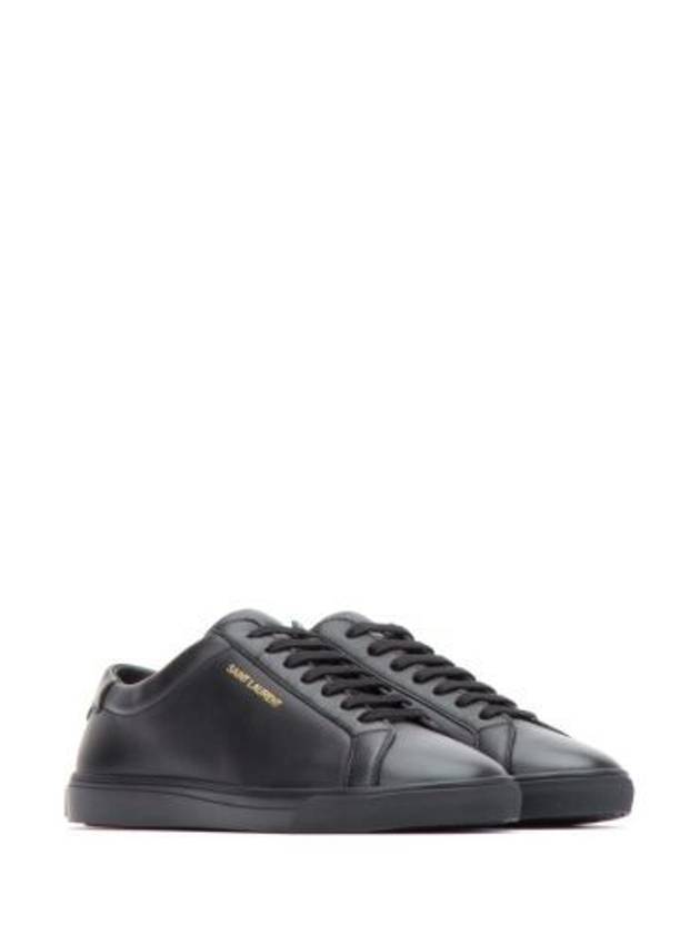 Luxury Saint Laurent Women's Logo Low Top Sneakers Black