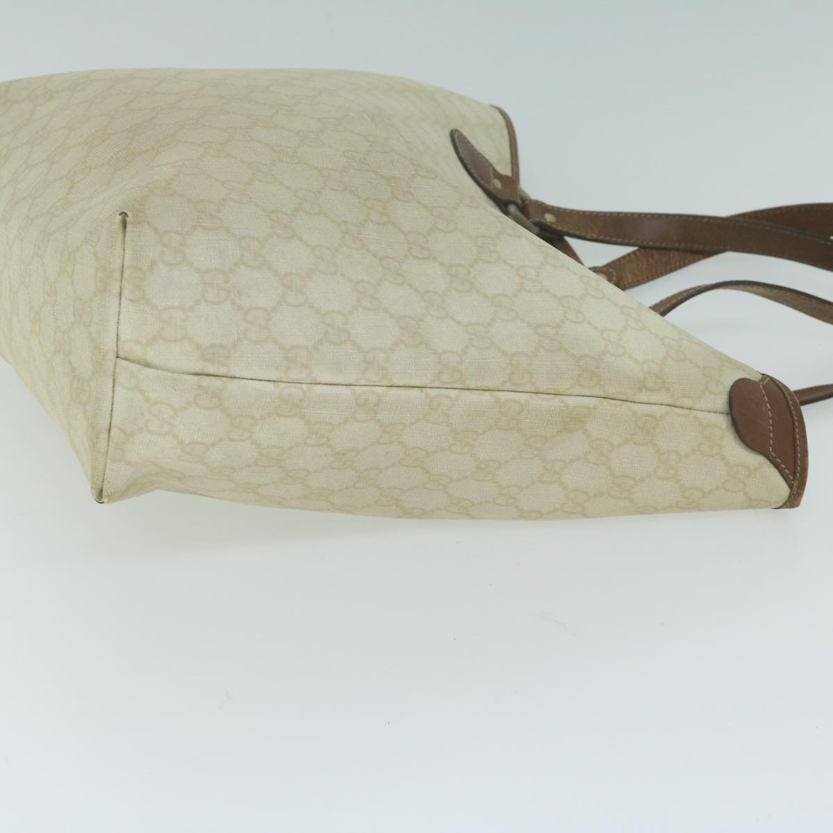 GUCCI GG Supreme Tote Bag PVC Leather Cream 189896  64280