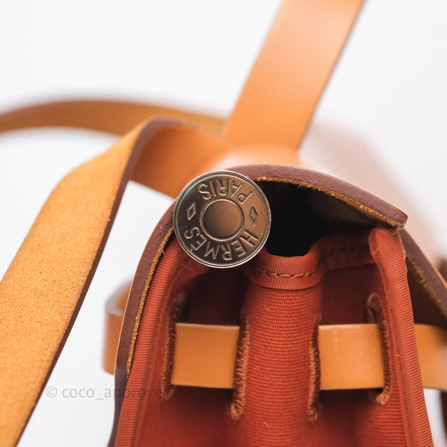 Hermès Herbag Zip 31 Cuivre Canvas Palladium Hardware