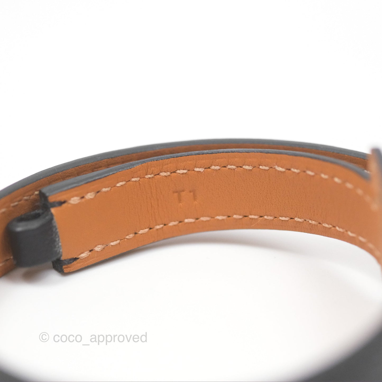 Hermès O'Kelly Bracelet Noir 89 Swift Gold Hardware