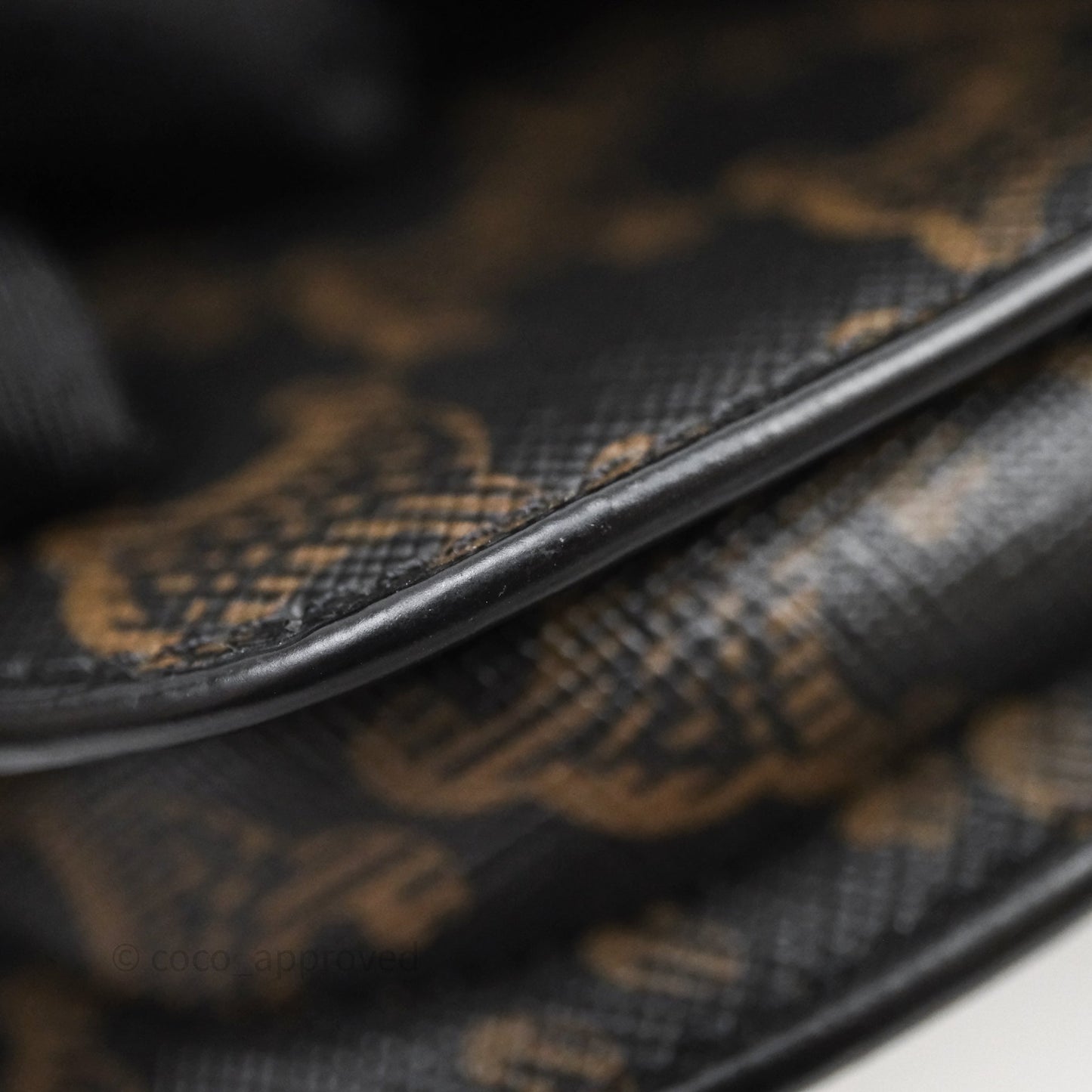 Celine Phone Pouch Black Triomphe Canvas