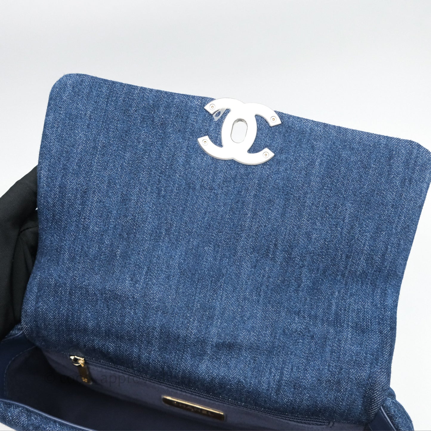 Chanel 19 Small Denim Fabric Mixed Hardware 22P