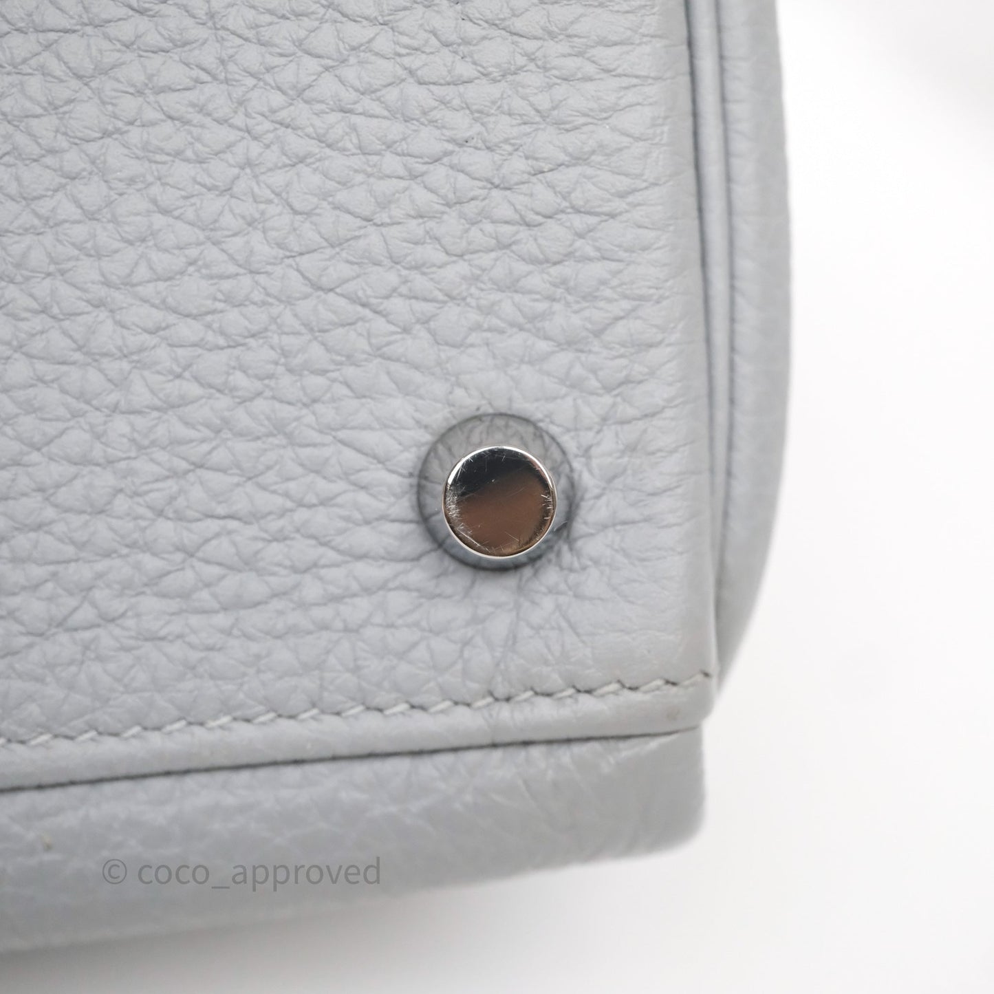 Hermès Kelly 32 Retourne Bleu Glacier 8U Togo Palladium Hardware