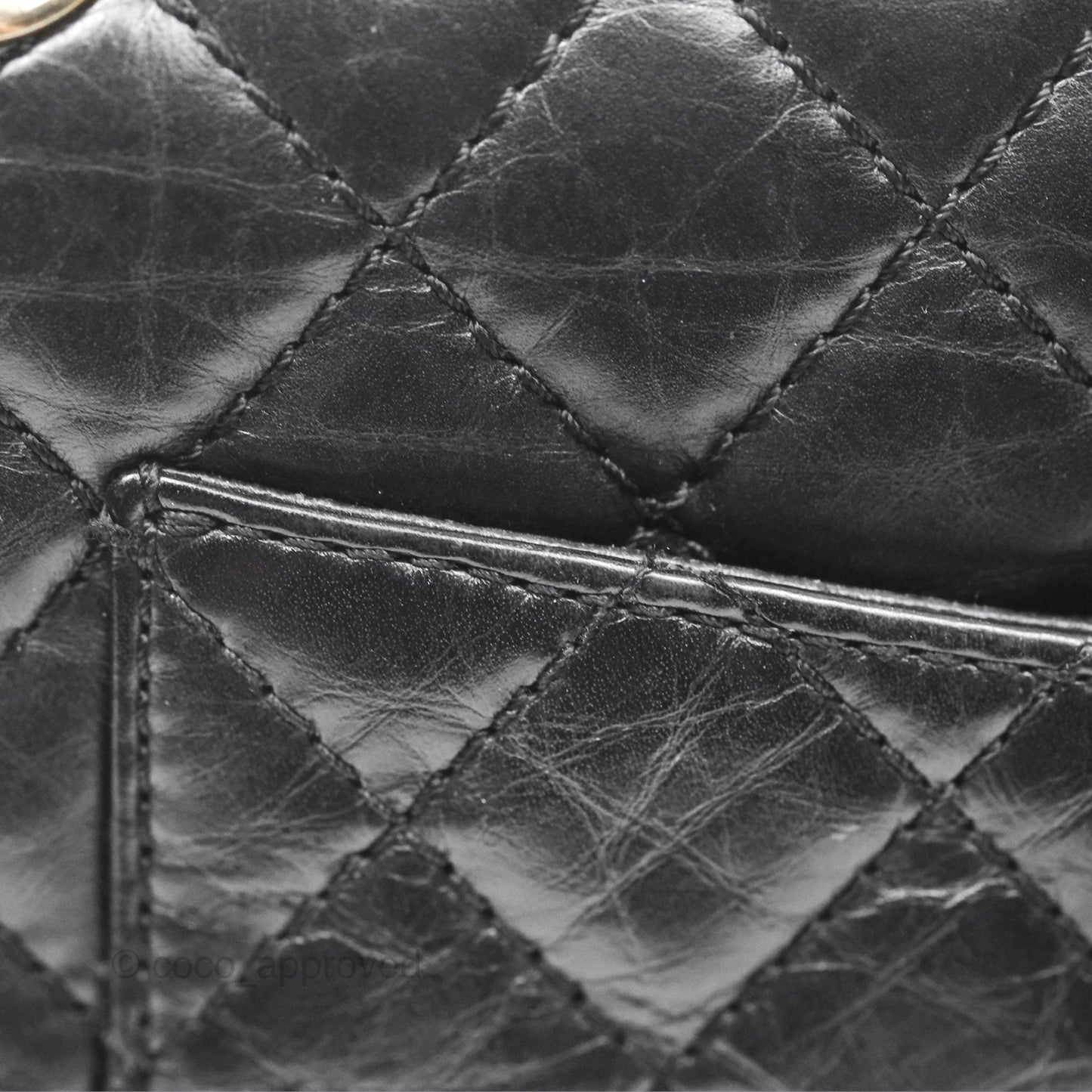 Chanel Reissue 225 Quilted Black Aged Calfskin Aged Gold Hardware