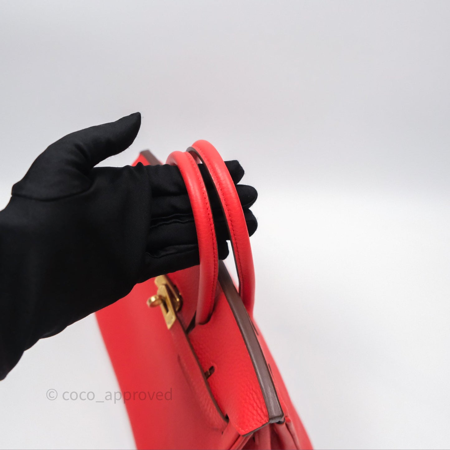 Hermès Birkin 25 Retourne Rouge Tomate S5 Clemence Gold Hardware