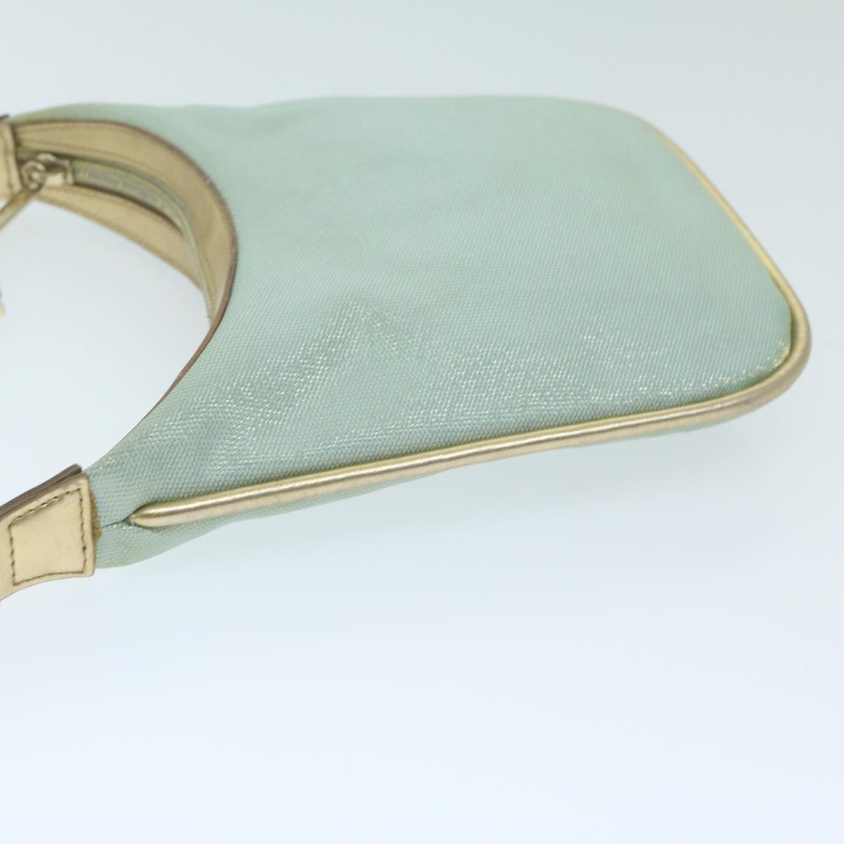 GUCCI Sherry Line Shoulder Bag Canvas Beige Light Blue 005 0814  64388