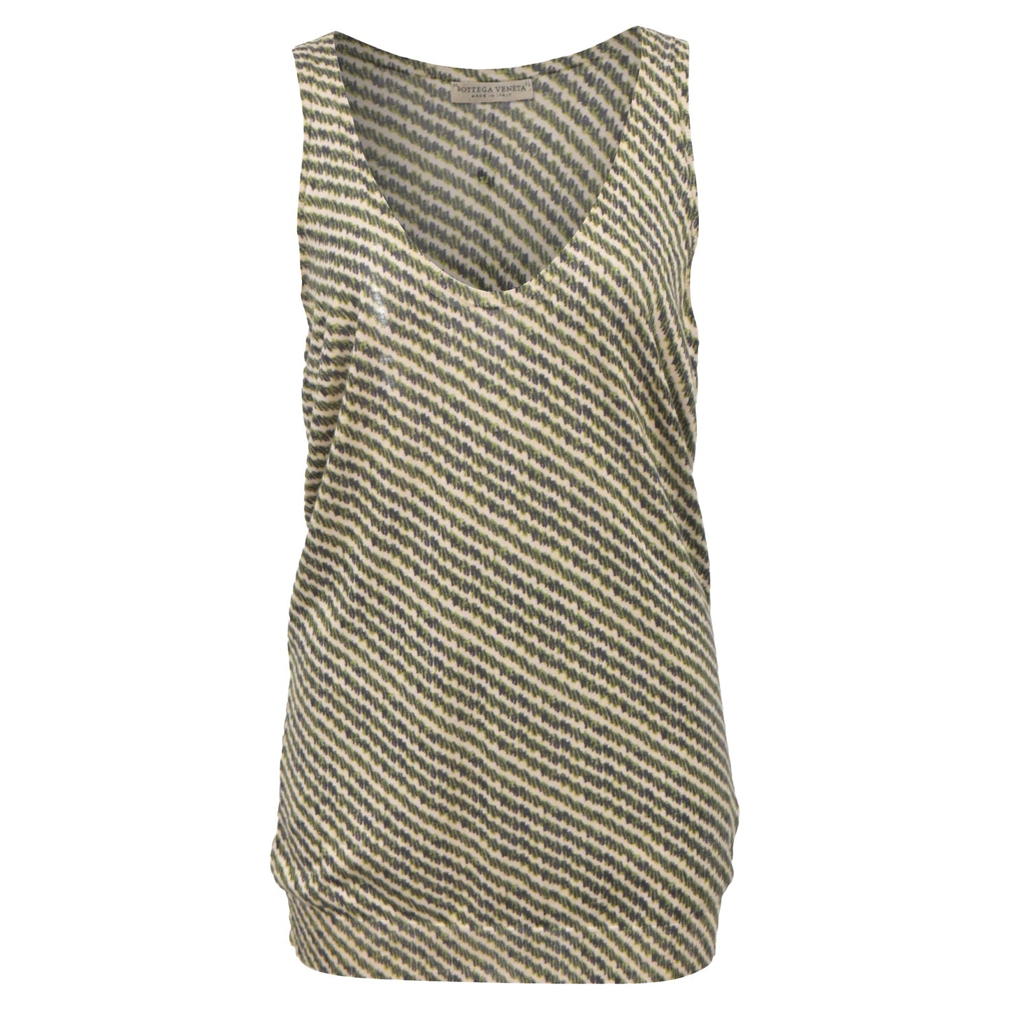 Luxury Bottega Veneta Stripe Printed Tank Top in Multicolor Silk