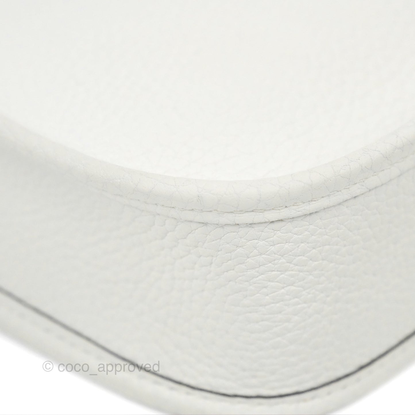 Hermès Mini Evelyne 16 New White Clemence Palladium Hardware