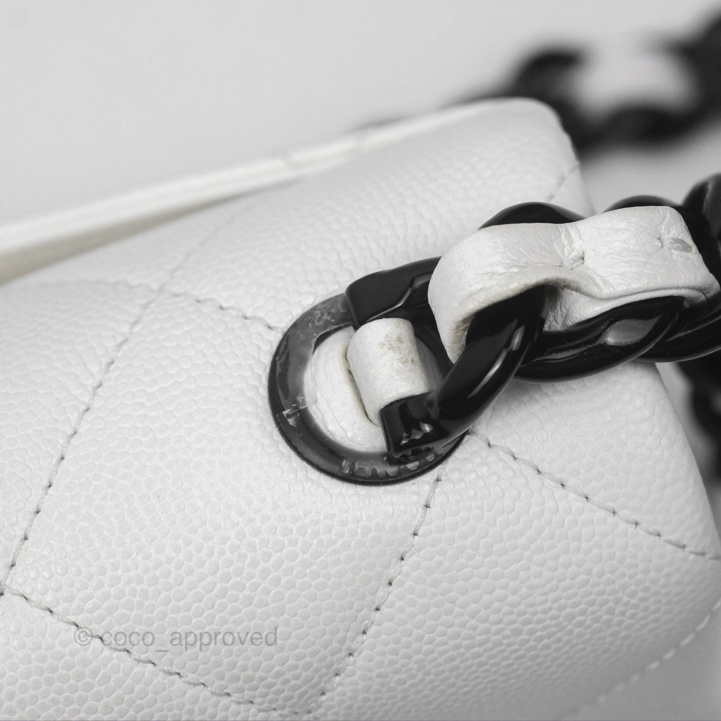 Chanel Quilted My Everything Medium Flap Bag White Caviar Incognito Hardware