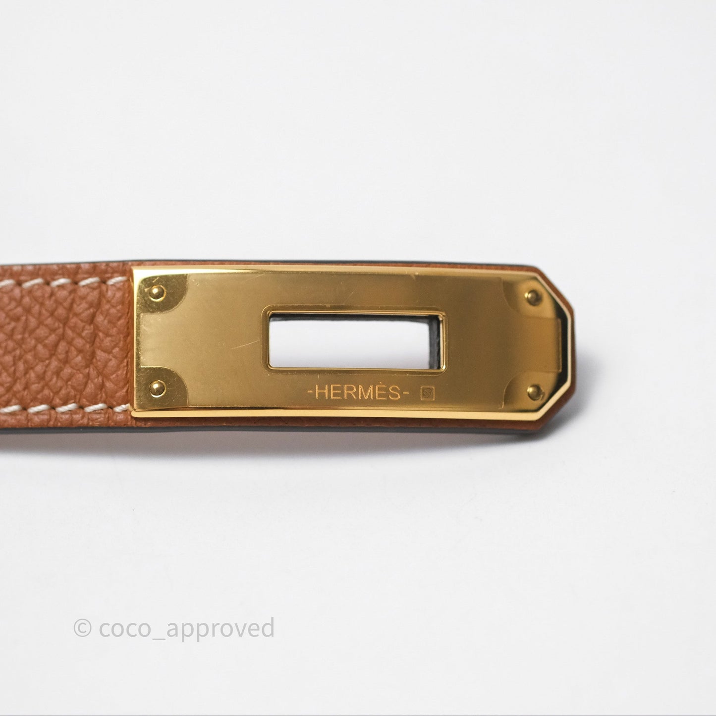 Hermès Kelly Buckle Belt Gold 37 Epsom Gold Hardware