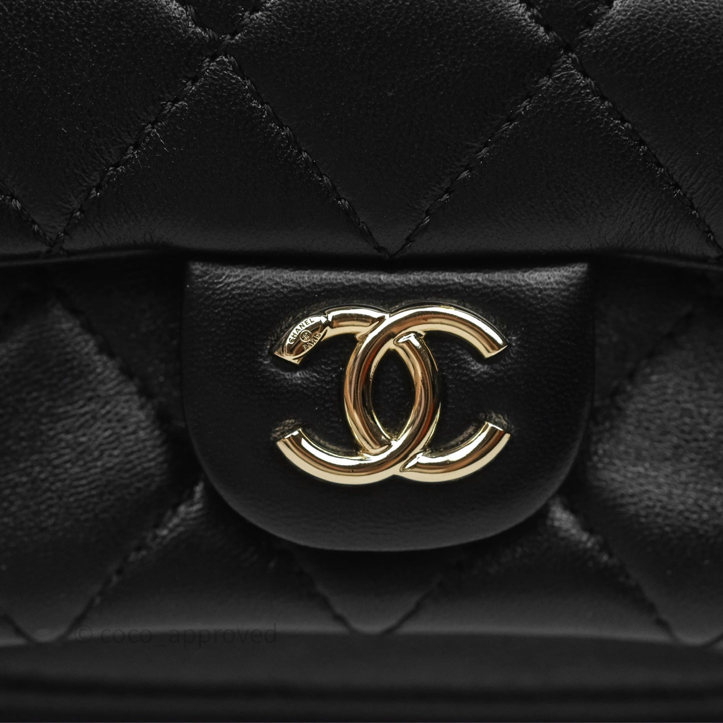 Chanel Small Duma Drawstring Backpack Black Lambskin Gold Hardware