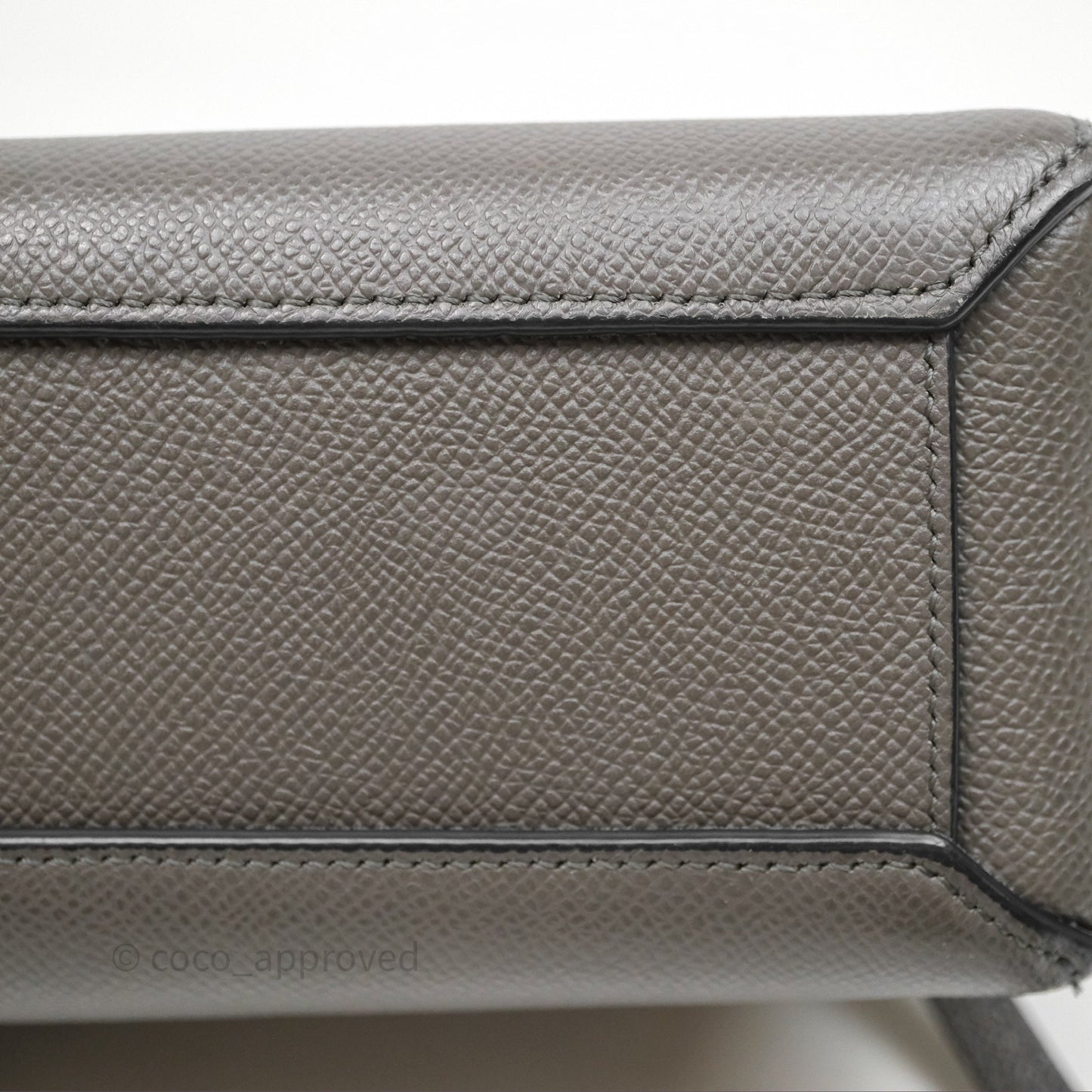 Celine Pico Belt Bag Grey Grained Calfskin Gold Hardware
