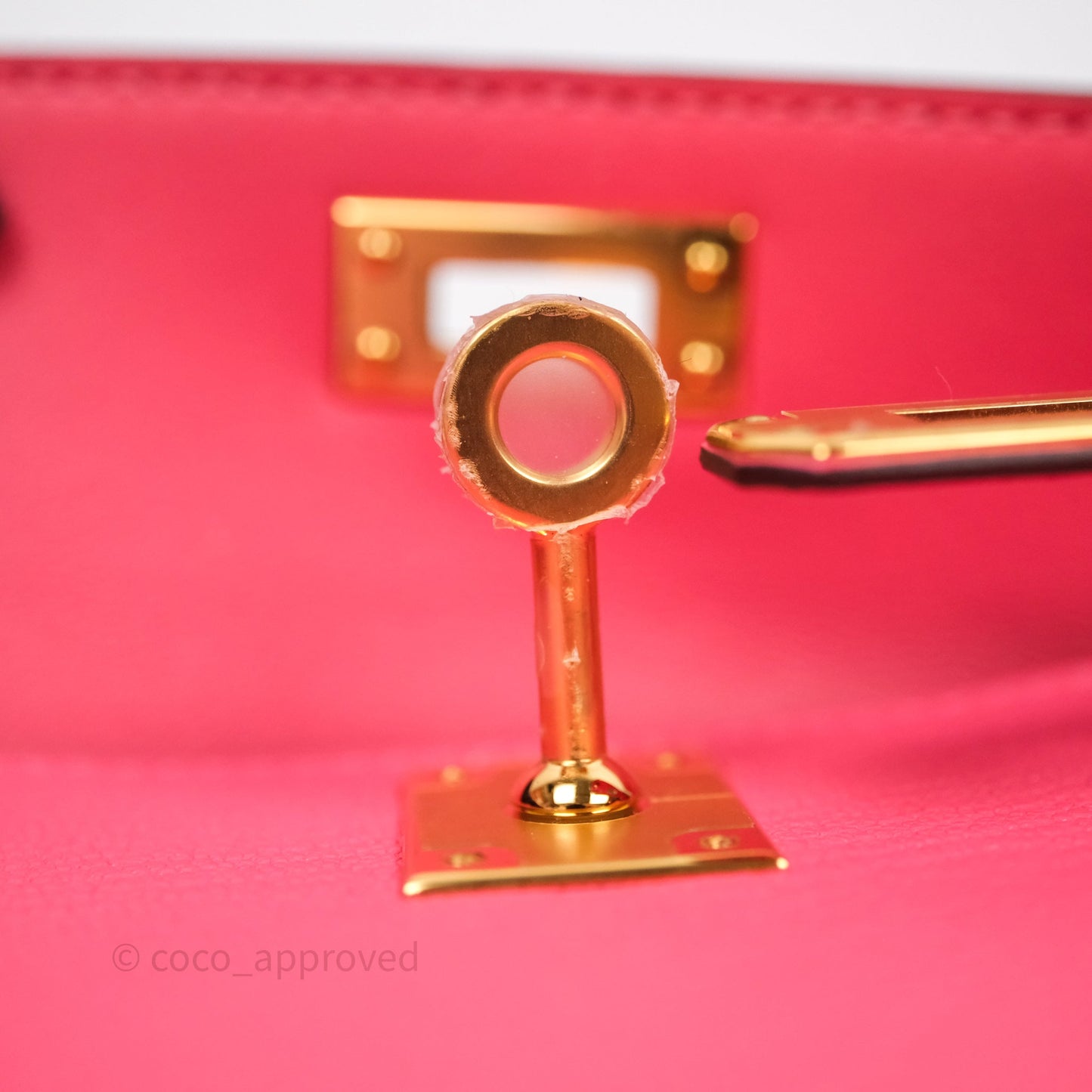 Hermes Mini Kelly II Chevre Mysore U5 Rose Lipstick Gold Hardware