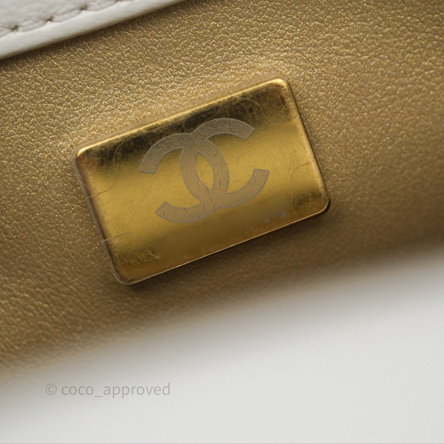 Chanel Quilted Double Pearl Adjustable Chain Flap Bag White Lambskin Aged Gold Hardware 24S
