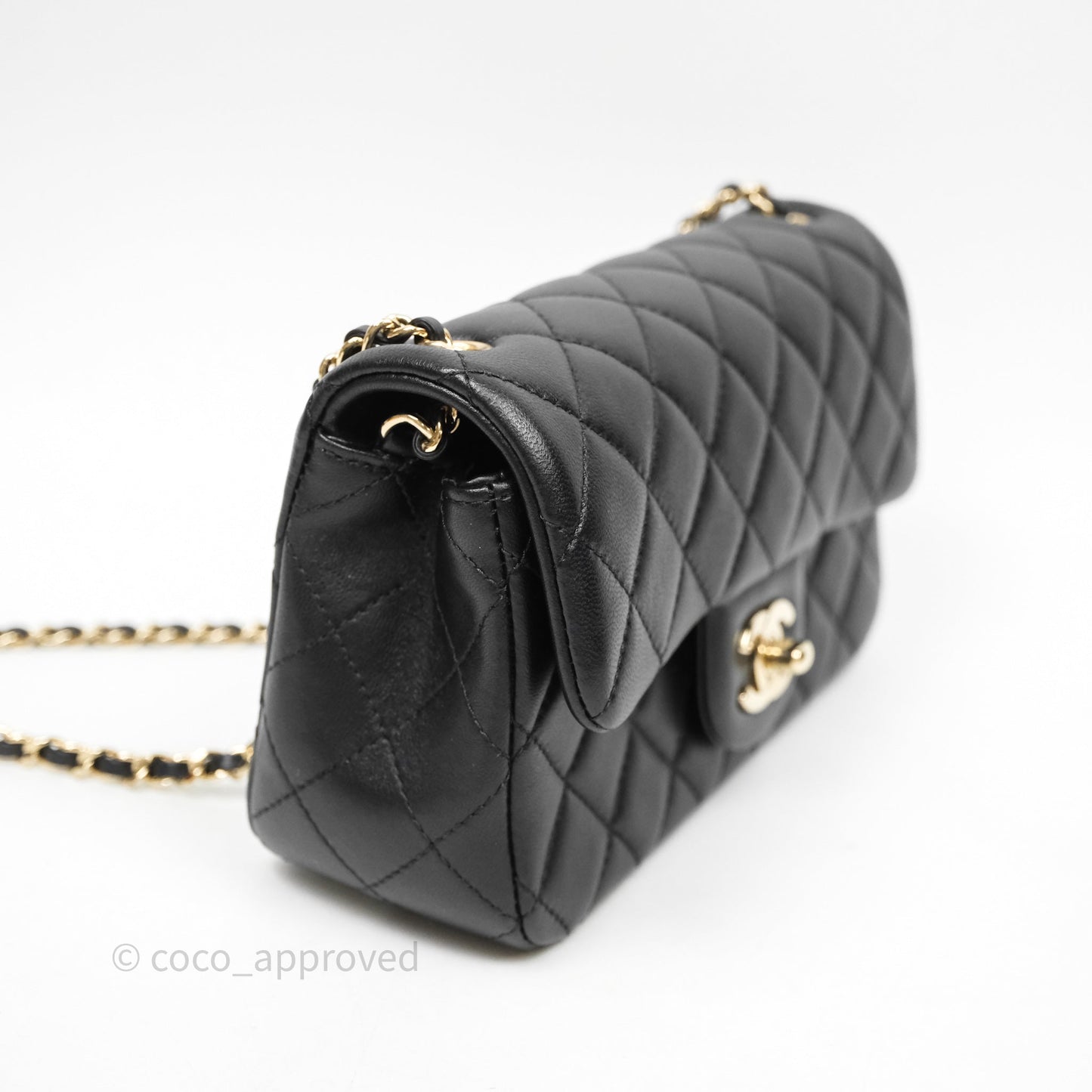 Chanel Ball Crush Mini Rectangular Black Lambskin Gold Hardware
