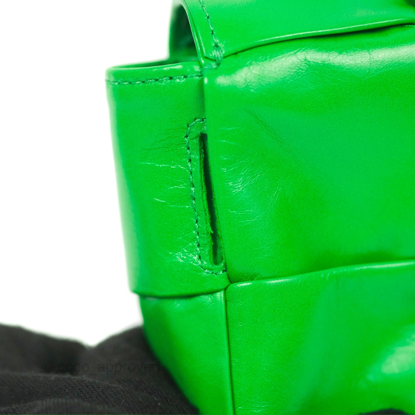 Bottega Veneta Mini Cassette Belt Bag Parakeet Intreccio Leather