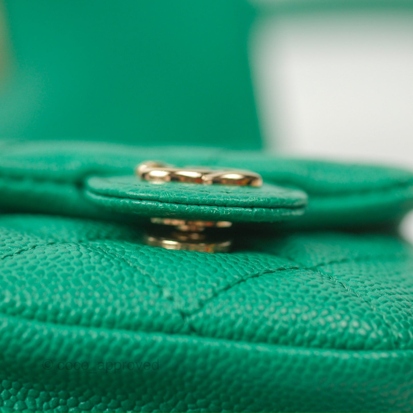 Chanel Duma Backpack Small Green Caviar Gold Hardware 23P