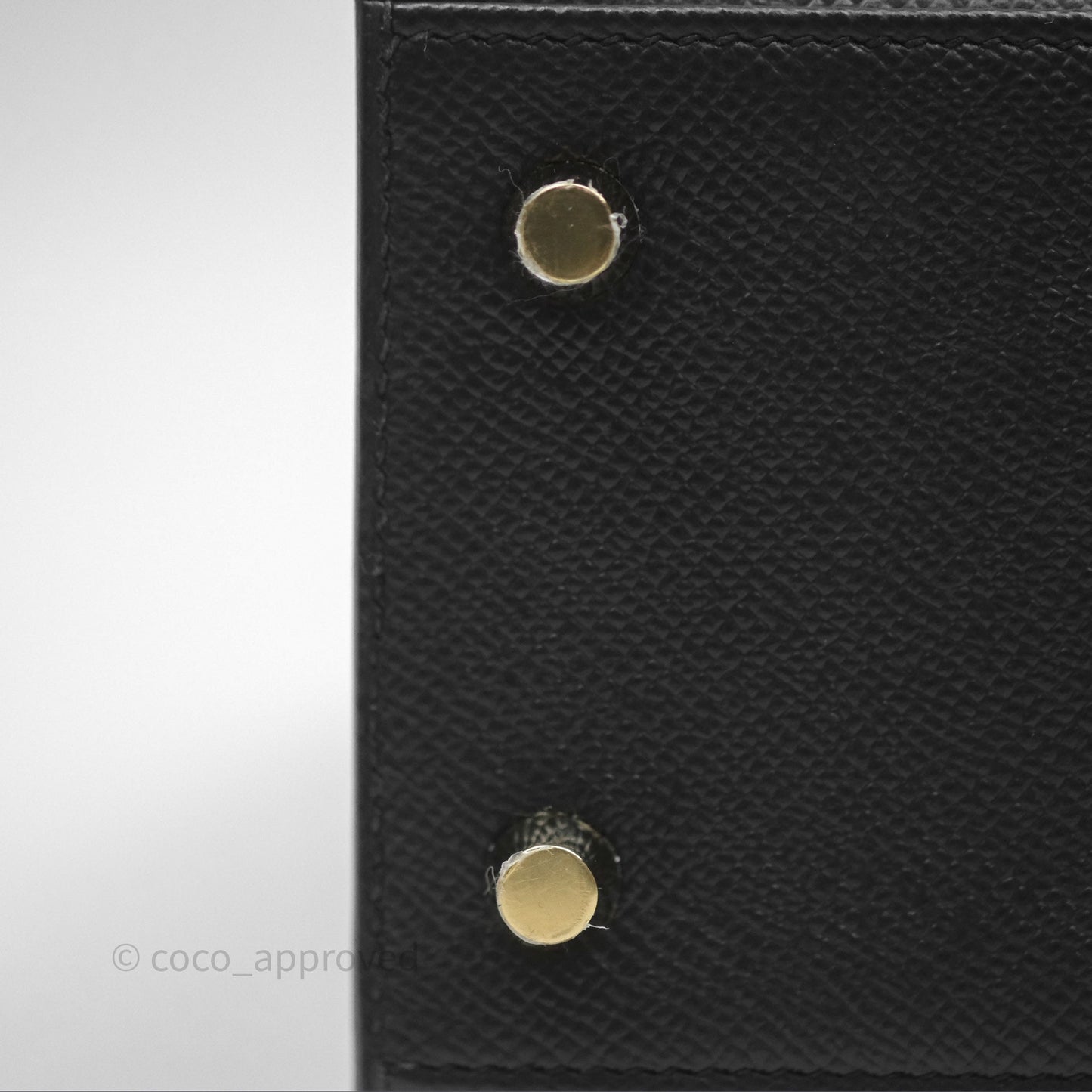 Hermès Sellier Kelly 25 Black Noir 89 Epsom Gold Hardware