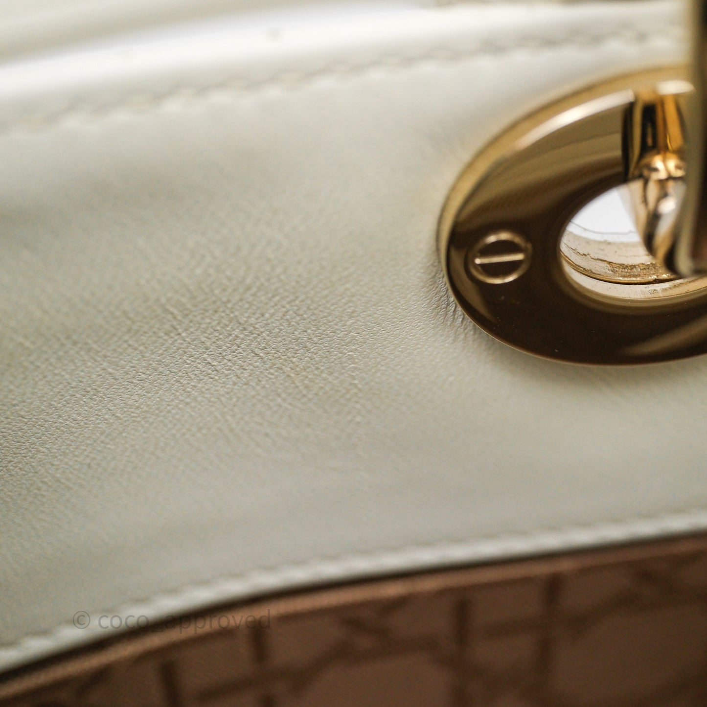 Christian Dior Small My ABCDior Lady Dior Bag White Cannage Lambskin Gold Hardware