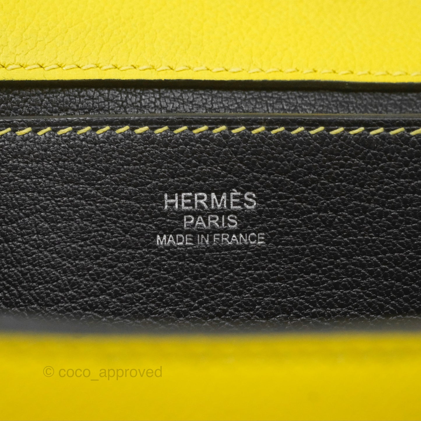 Hermes Opli Bag Lime Yellow Novillo