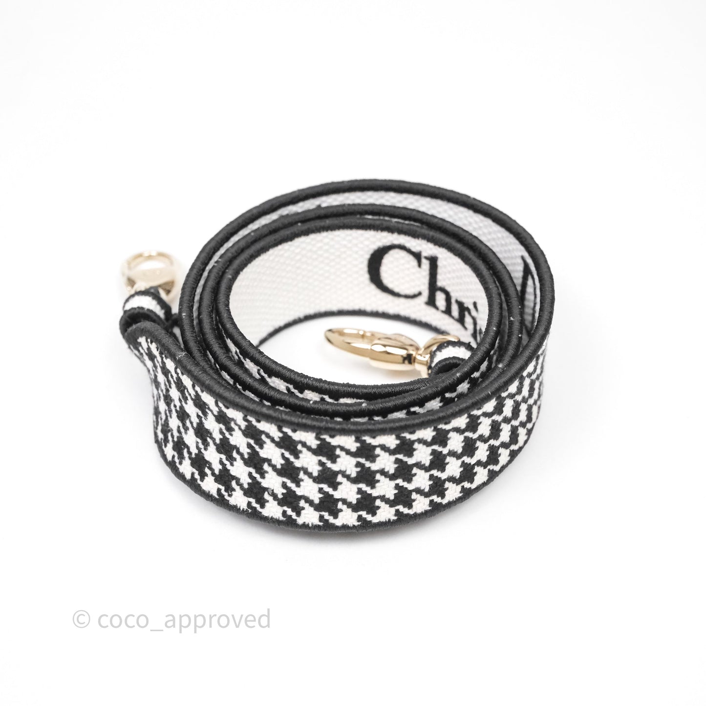 Christian Dior Mini Lady D-Lite Bag Black White Houndstooth