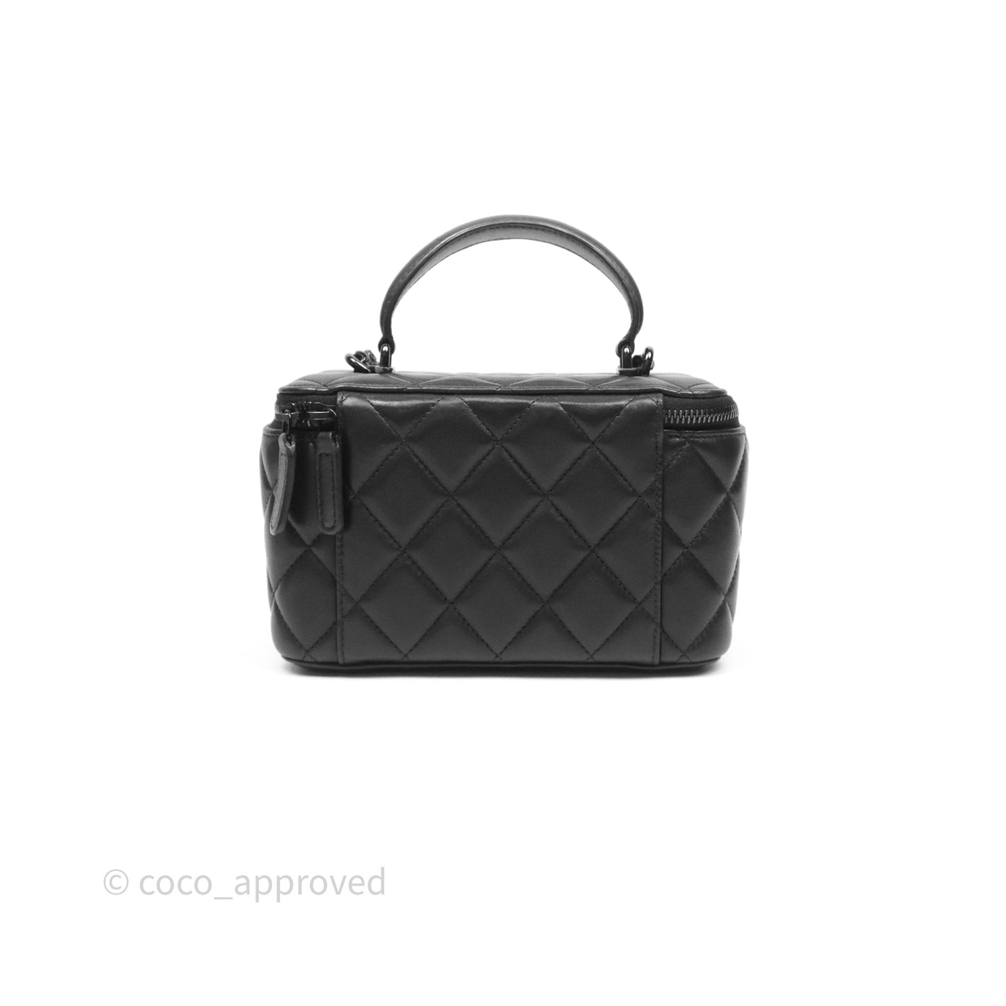 Chanel Vanity Rectangular Top Handle So Black Lambskin