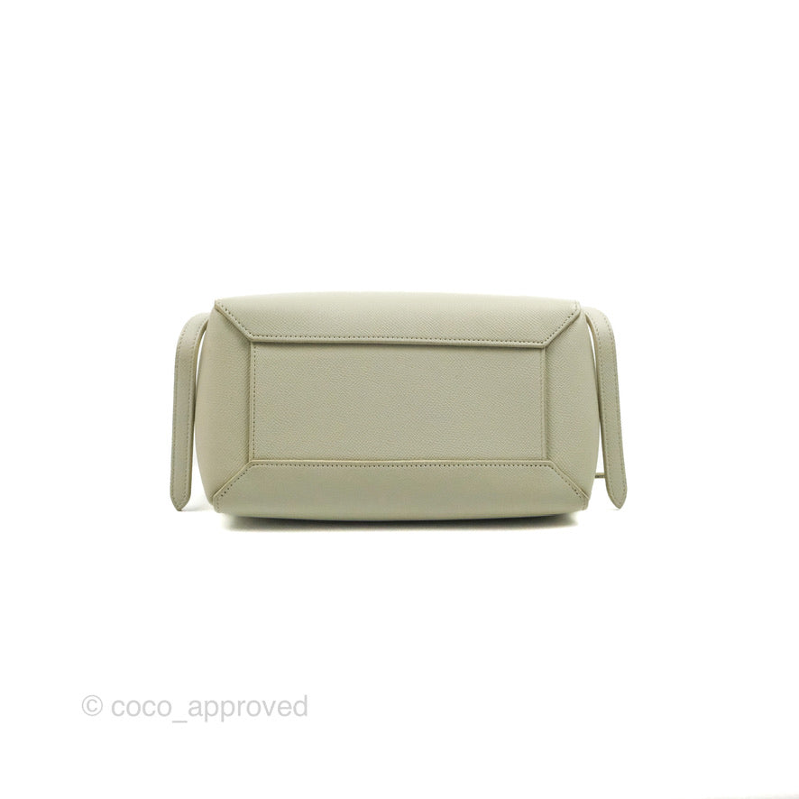 Celine Micro Belt Bag Light Khaki Grained Calfskin Silver Hardware