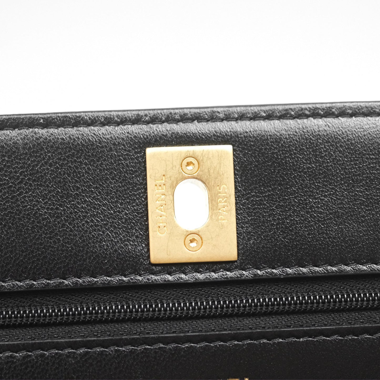 Chanel Heart Adjustable Chain WOC Black Lambskin Aged Gold Hardware 25C