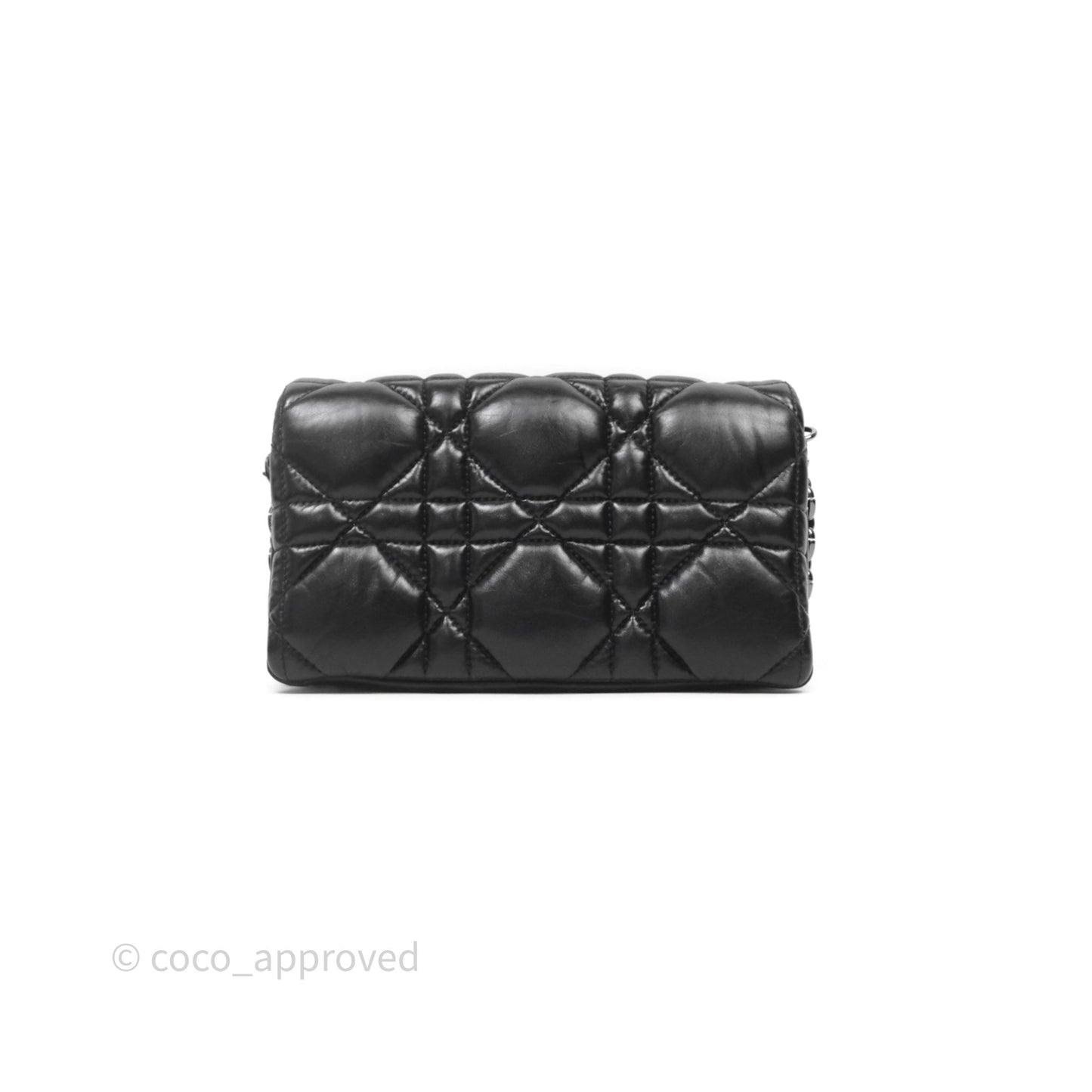 Christian Dior Mini Caro Bag Black Macrocannage