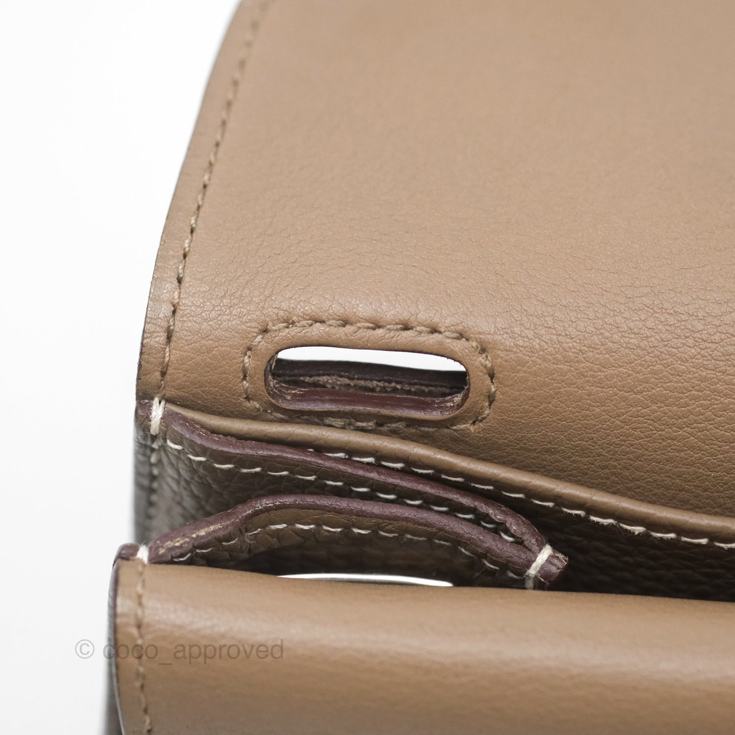 Hermès Halzan 31 Etoupe Clemence Palladium Hardware