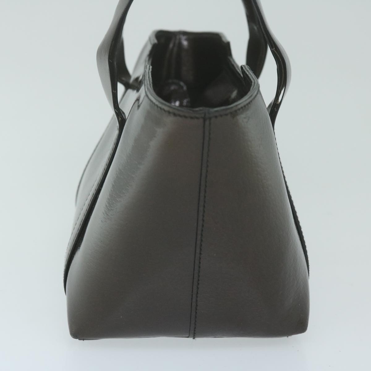 GUCCI Hand Bag Enamel Brown  64632