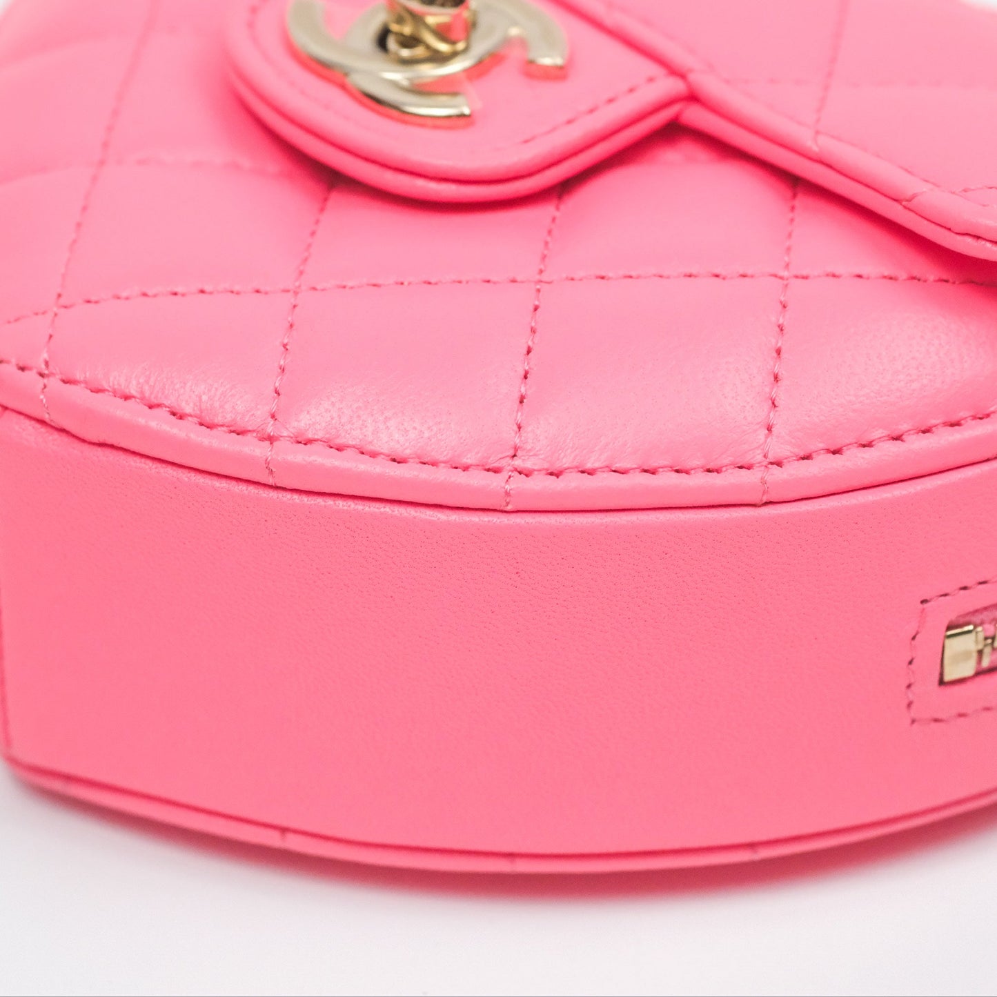 Chanel Small Heart Bag Pink Lambskin Gold Hardware 22S