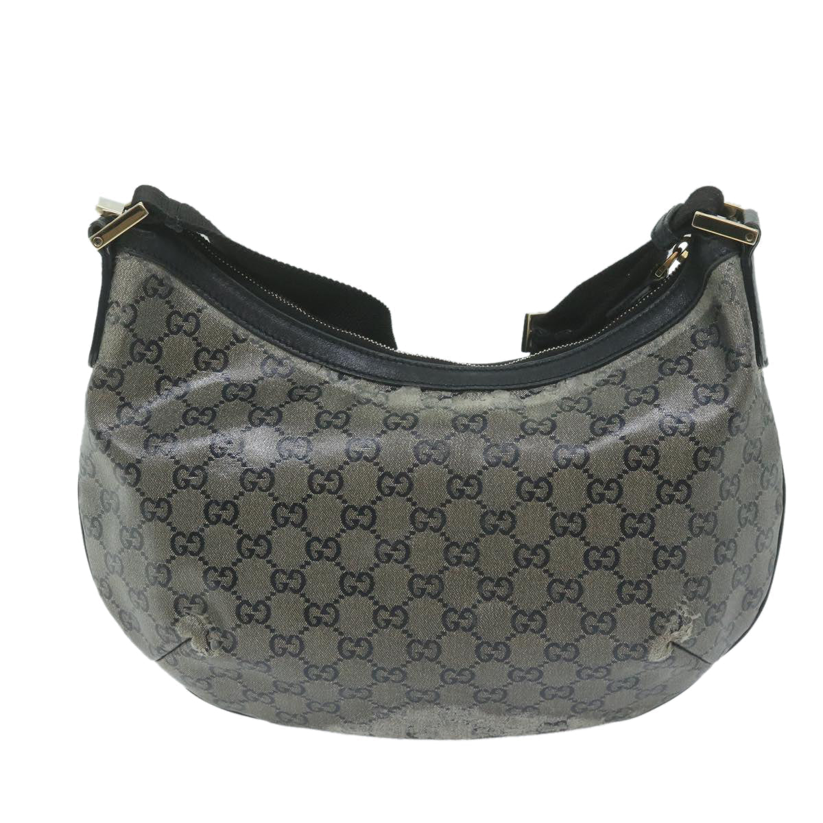 GUCCI GG Crystal Shoulder Bag Silver 181092  64651