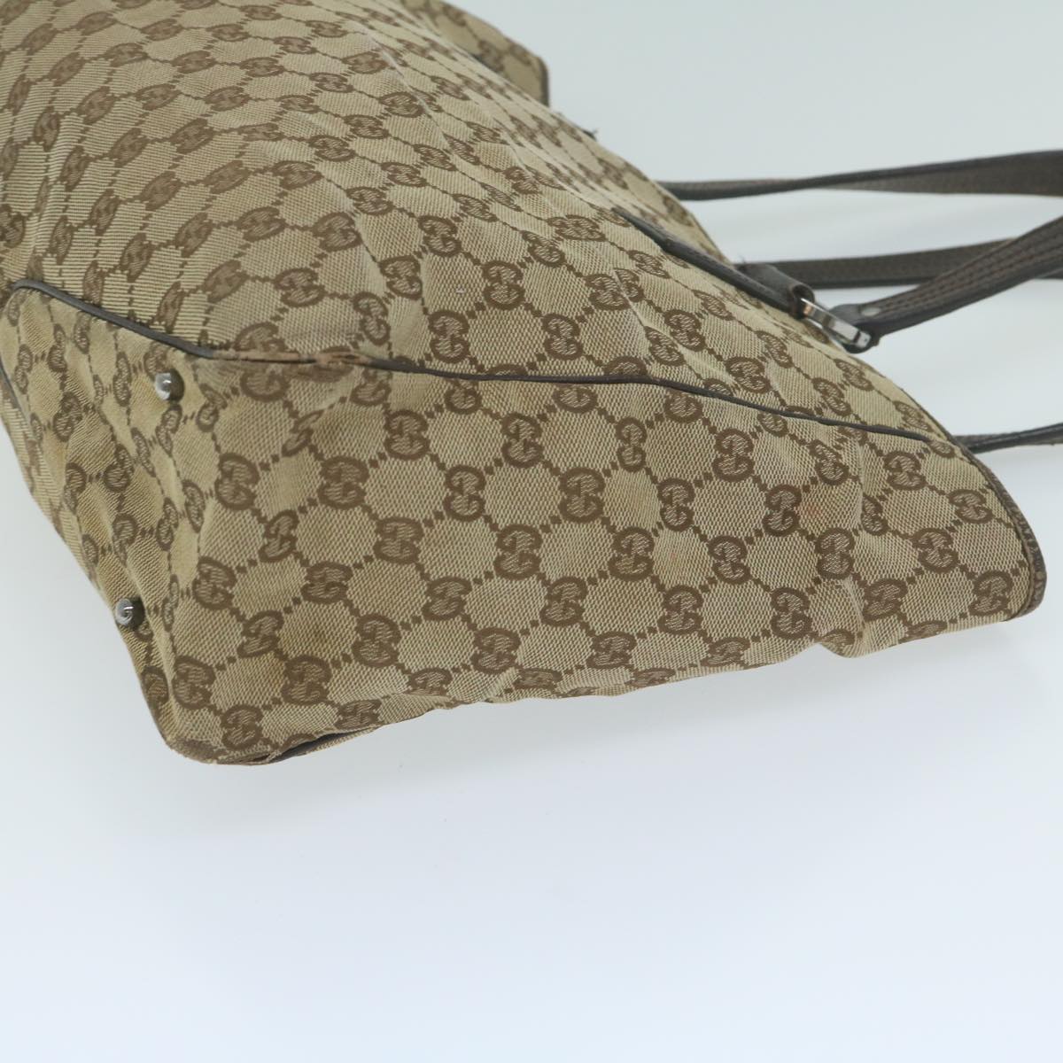 GUCCI GG Canvas Tote Bag Beige 113017  64654