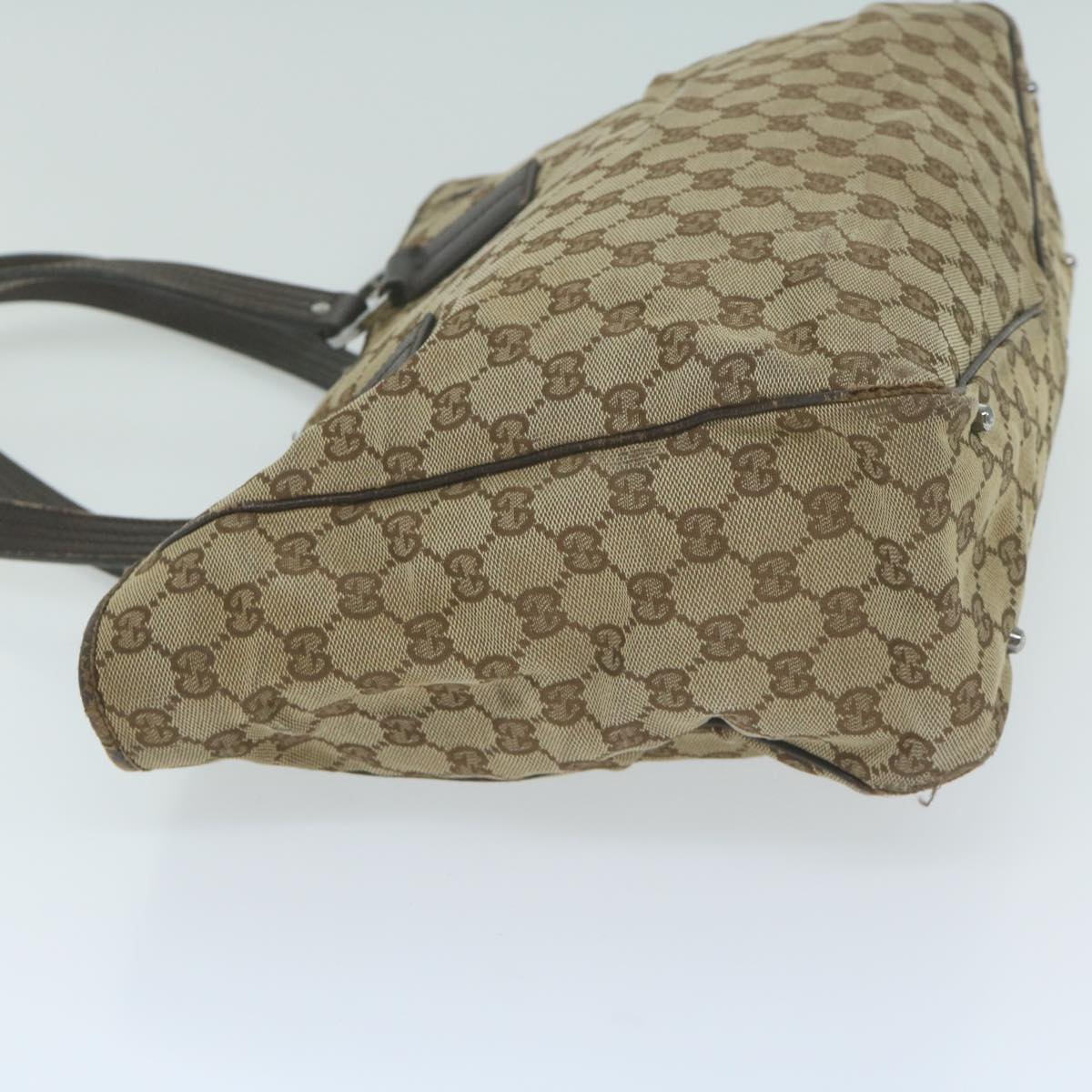 GUCCI GG Canvas Tote Bag Beige 113017  64654