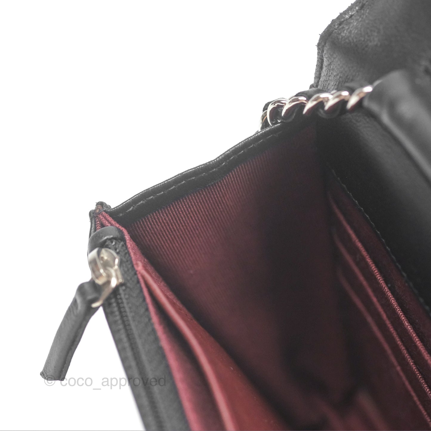 Chanel Quilted Wallet on Chain WOC Black Lambskin Palladium Hardware