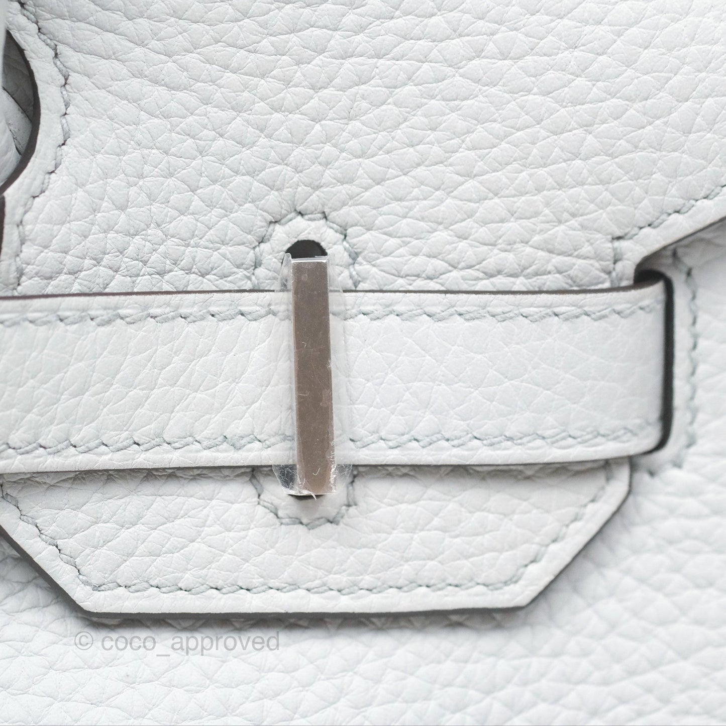 Hermès Birkin 30 Retourne Blue Pale Clemence Palladium Hardware
