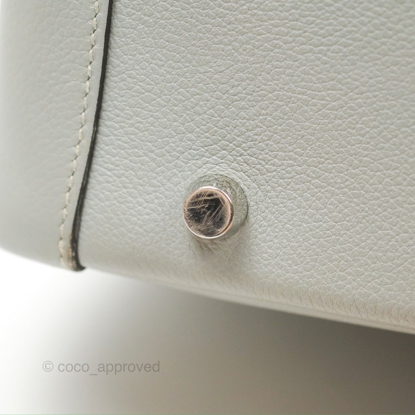 Hermès Lindy 30 Bleu Glacier Evercolor Palladium Hardware