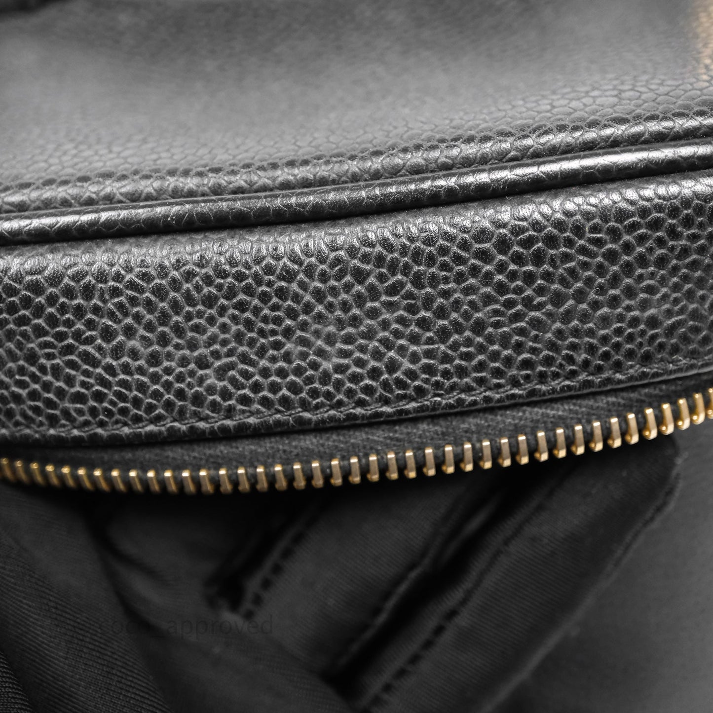 Chanel Vintage Vanity Case Black Caviar Gold Hardware