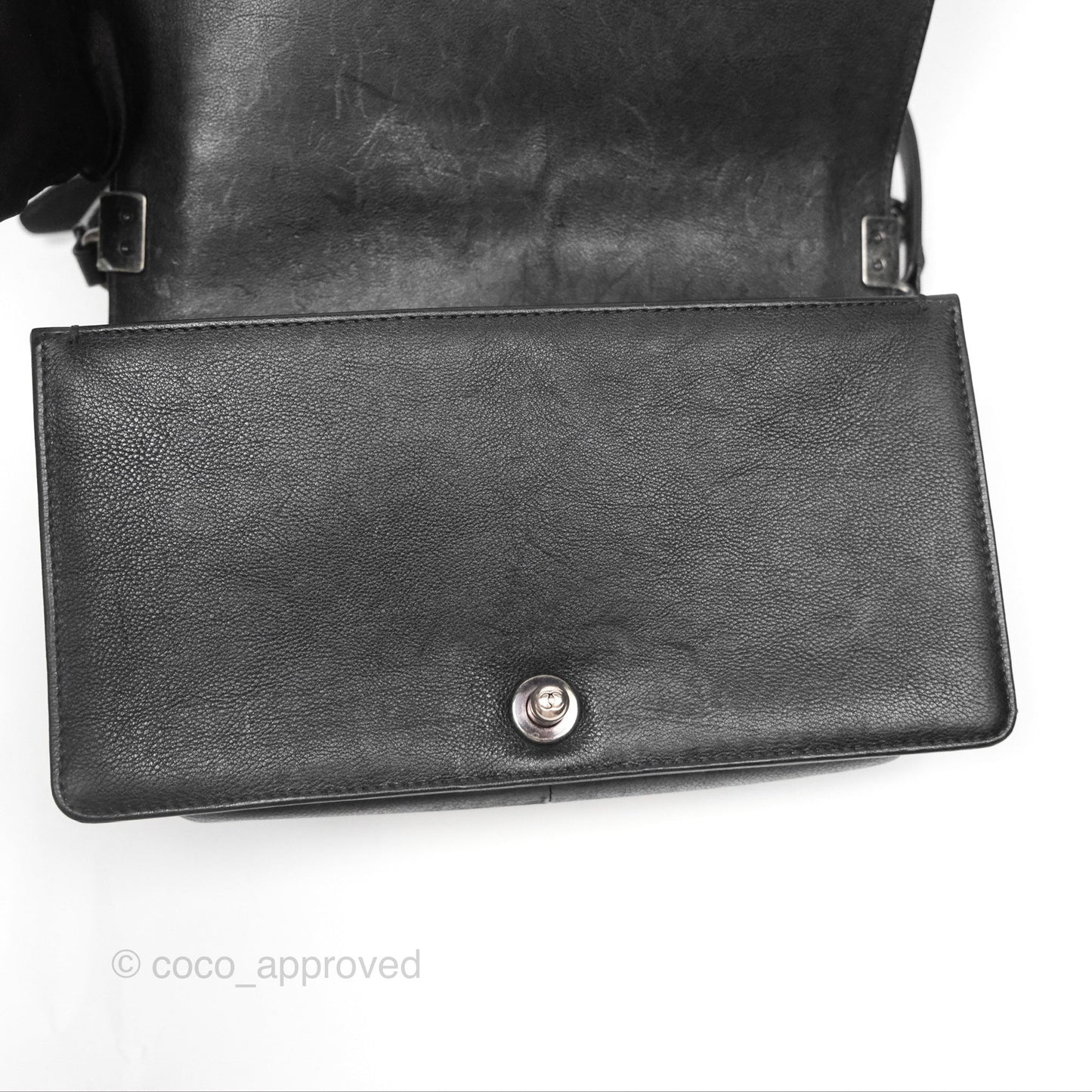 Chanel Medium Boy Quilted Black Calfskin Ruthenium Hardware