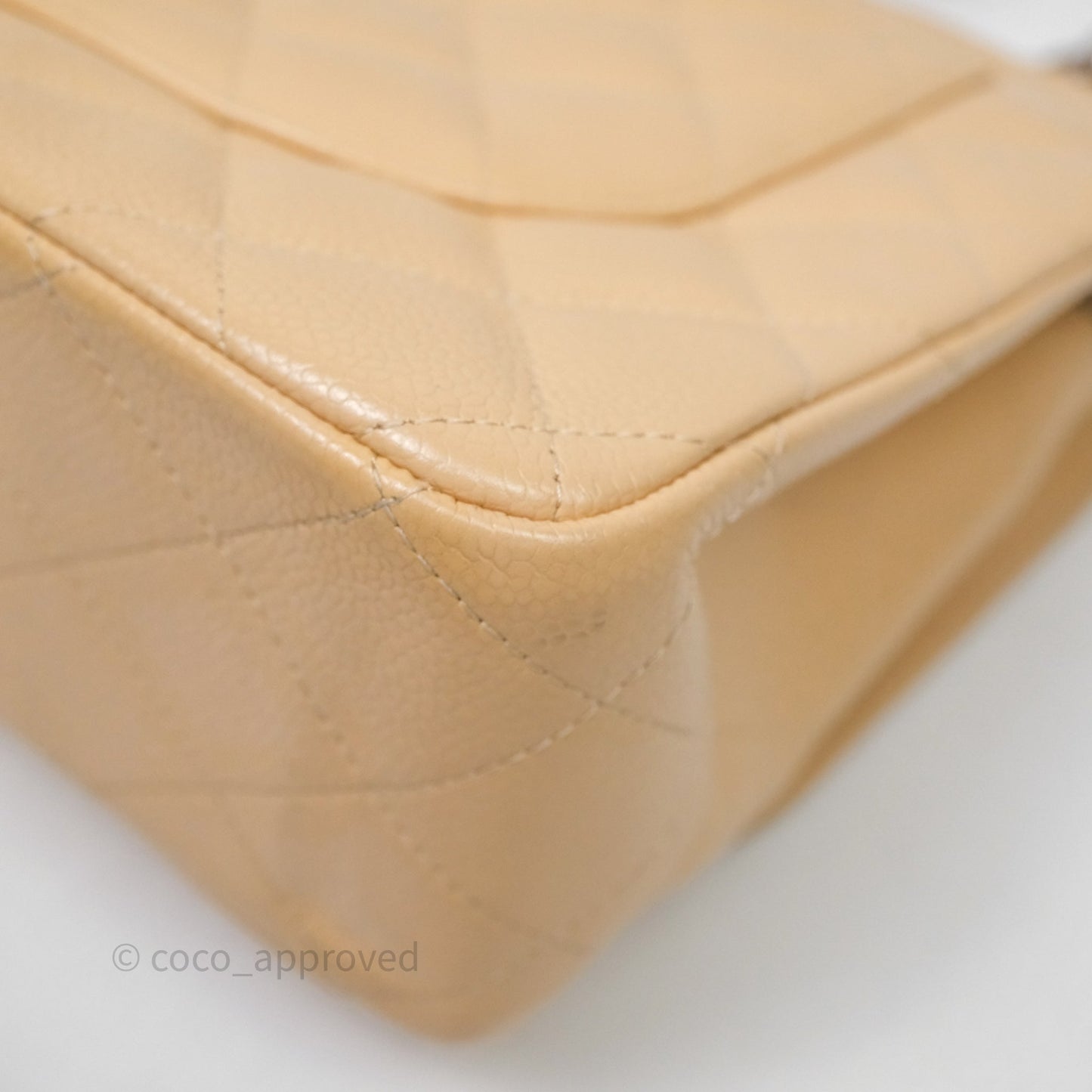 Chanel Jumbo Double Flap Beige Caviar Silver Hardware⁣⁣
