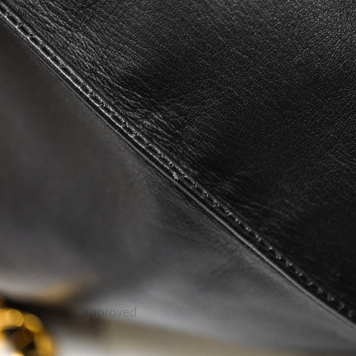 Chanel Vintage Shoulder Bag Black Calfskin Gold Hardware