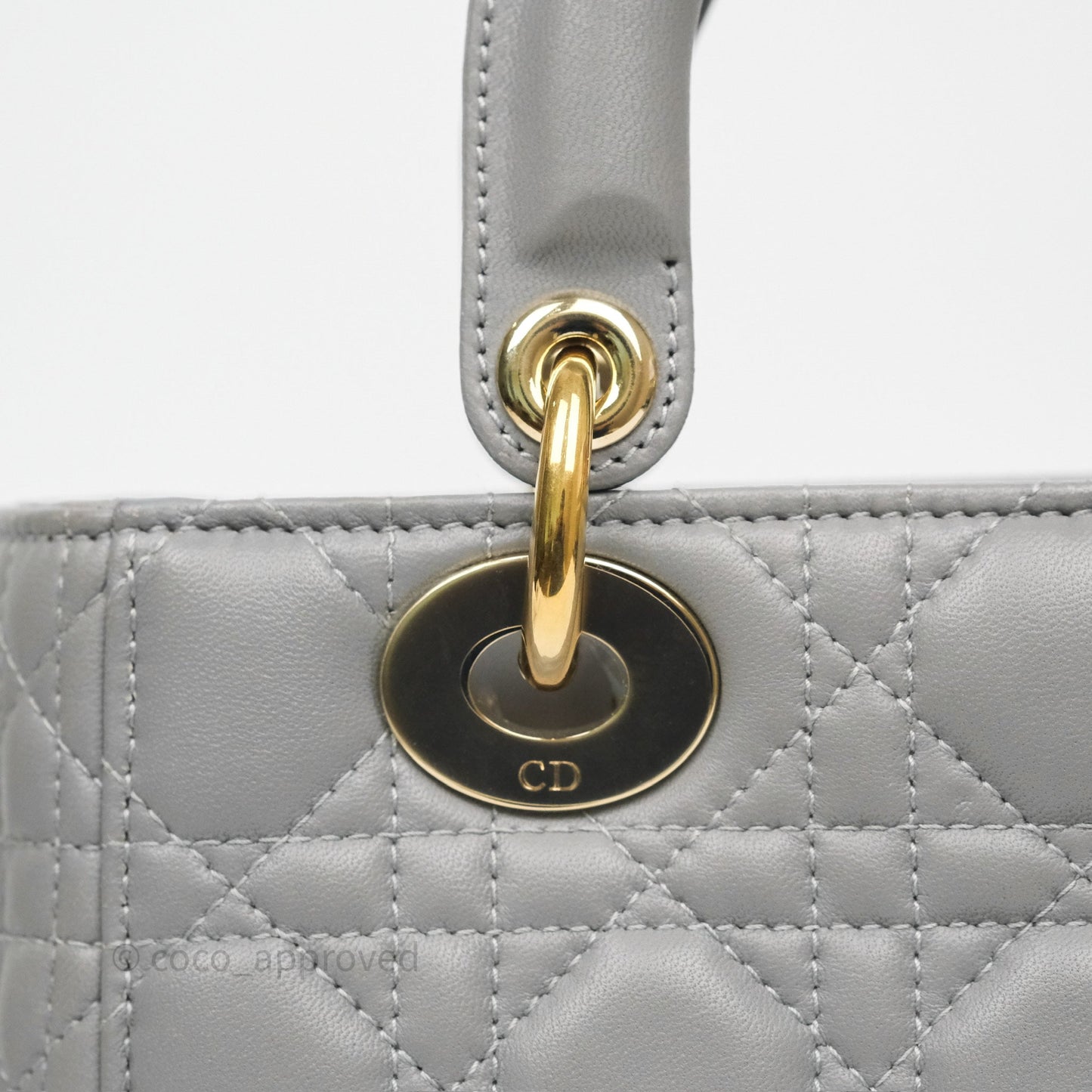 Dior Lady Dior My ABCDior Grey Lambskin Cannage