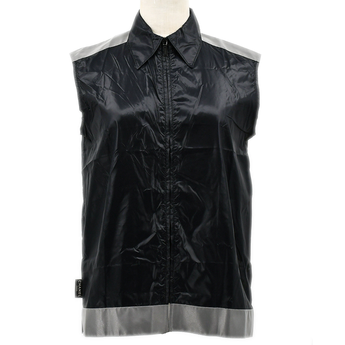 Luxury Chanel 1999 Spring two-tone zip-up vest #38