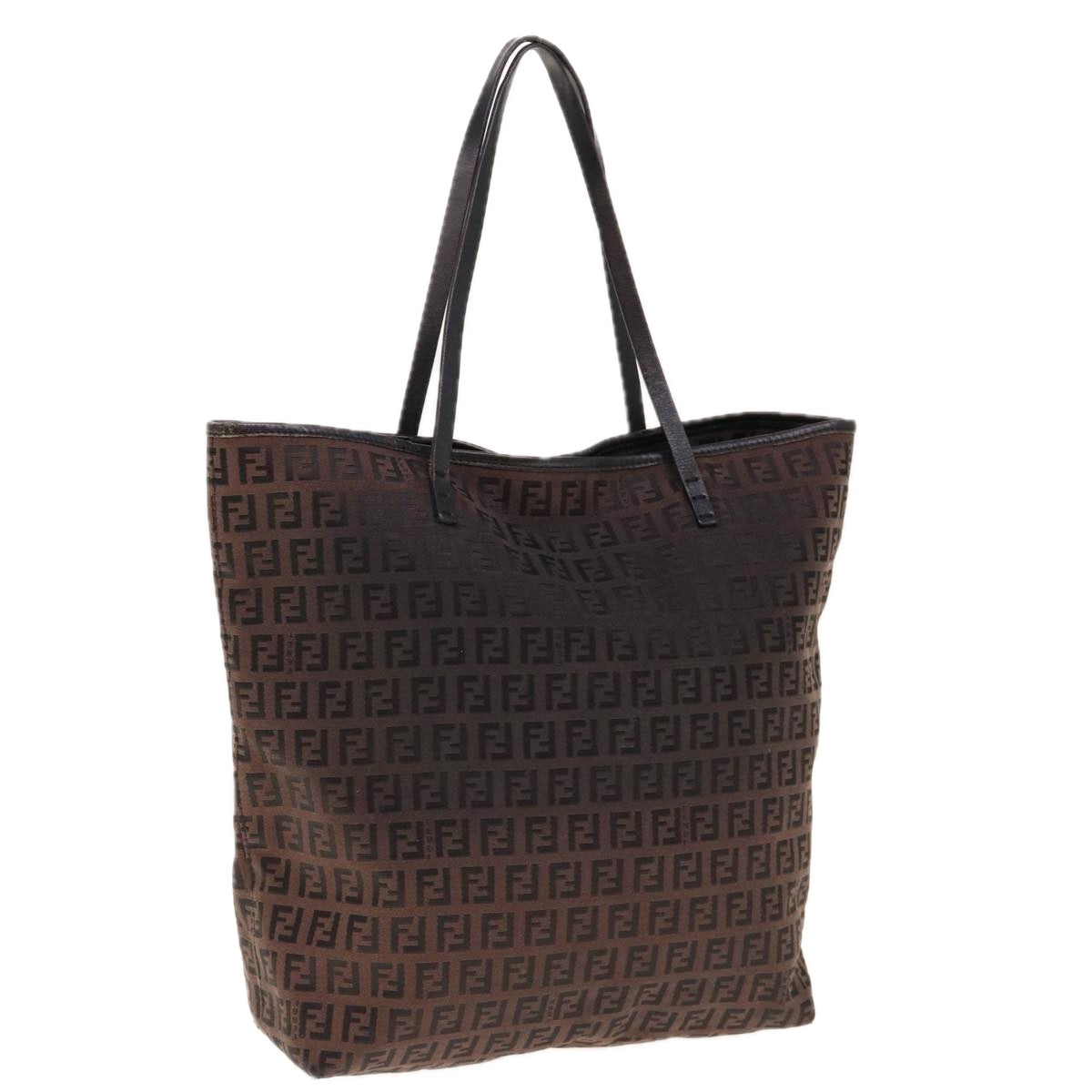 Luxury FendiZucchino Canvas Tote Bag Brown64761