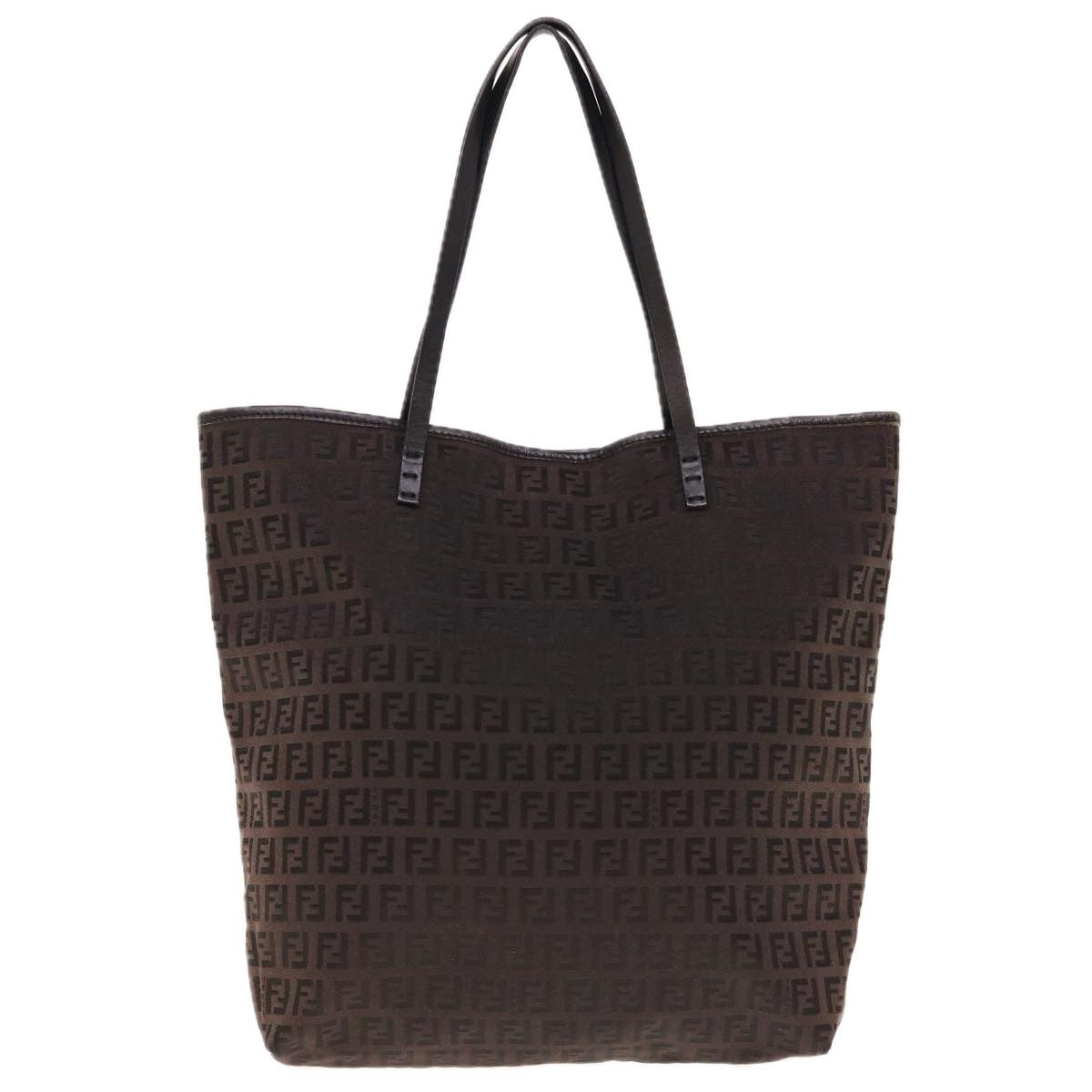 Luxury FendiZucchino Canvas Tote Bag Brown64761