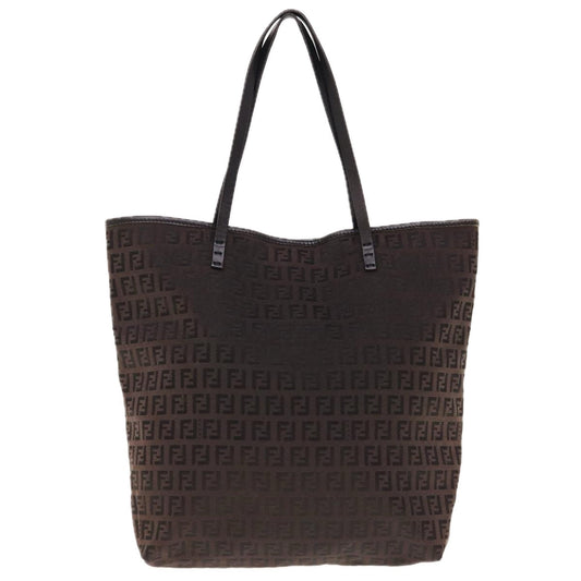 Luxury FendiZucchino Canvas Tote Bag Brown64761