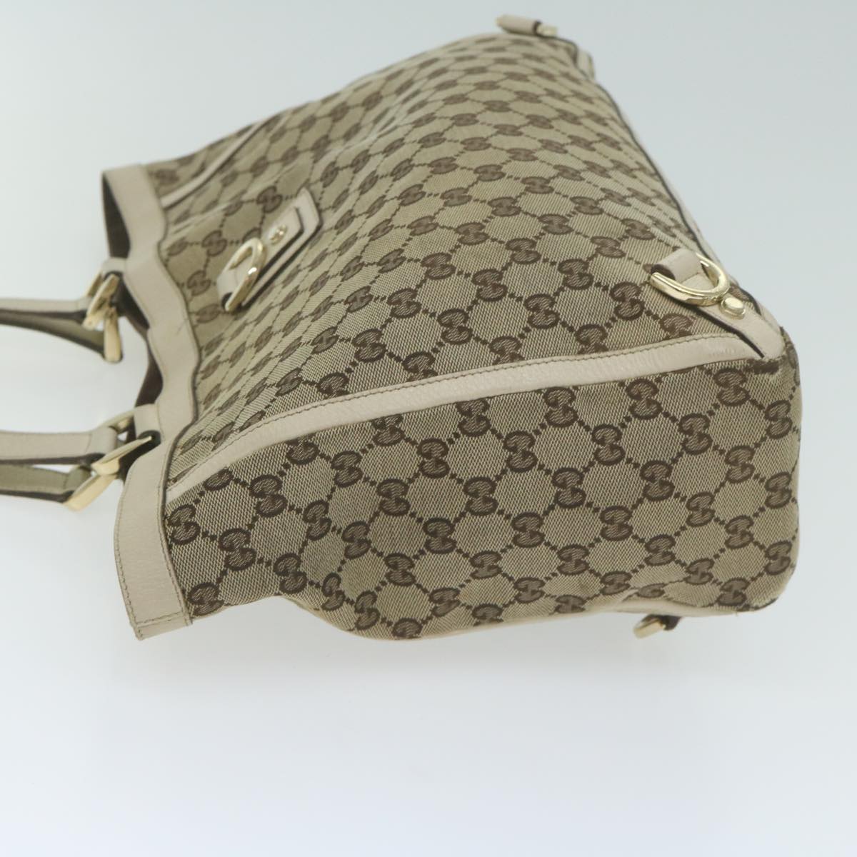 GUCCI GG Canvas Tote Bag Beige 141472  64769