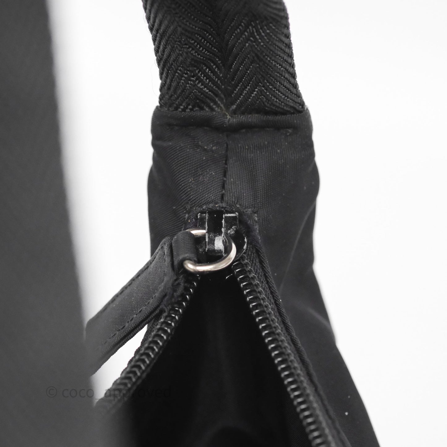 Prada Vintage Mini Bag Black Nylon Silver Hardware